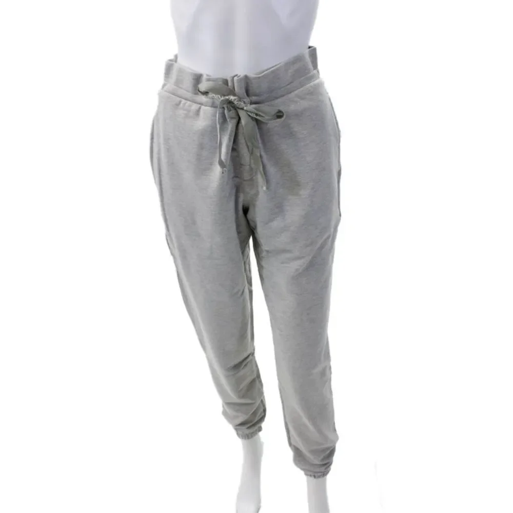 Calvin Klein Womens Cotton Drawstring Tapered Pajama Pants Gray Size S